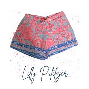 Lilly Pulitzer Pink and Blue Floral Women's Shorts